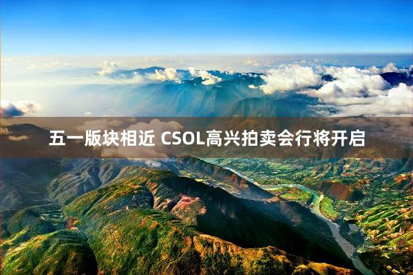 五一版块相近 CSOL高兴拍卖会行将开启