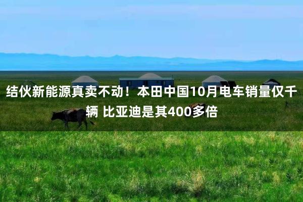 结伙新能源真卖不动！本田中国10月电车销量仅千辆 比亚迪是其400多倍